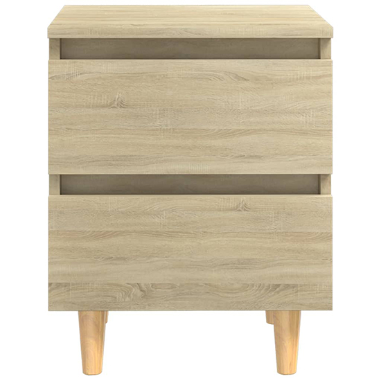 Macaw Wooden Bedside Cabinet With 2 Drawers In Sonoma Oak