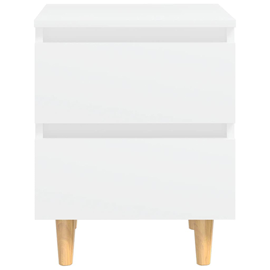 Macaw Wooden Bedside Cabinet With 2 Drawers In White
