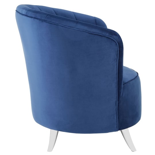 Grumium Upholstered Velvet Tub Chair In Blue