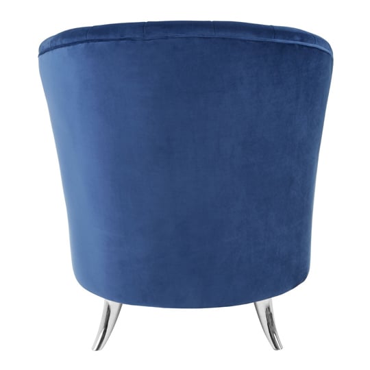 Grumium Upholstered Velvet Tub Chair In Blue