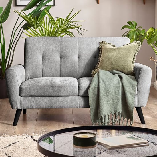 Read more about Macia mobus fabric 2 seater sofa in in dove grey