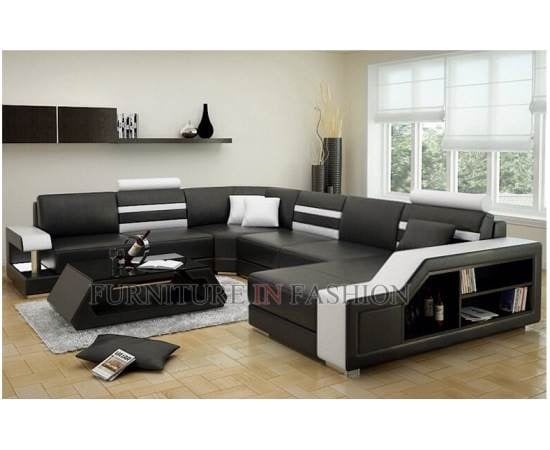 macinni sectional sofa black white - Pros And Cons Of Leather Curved Sectional Sofas