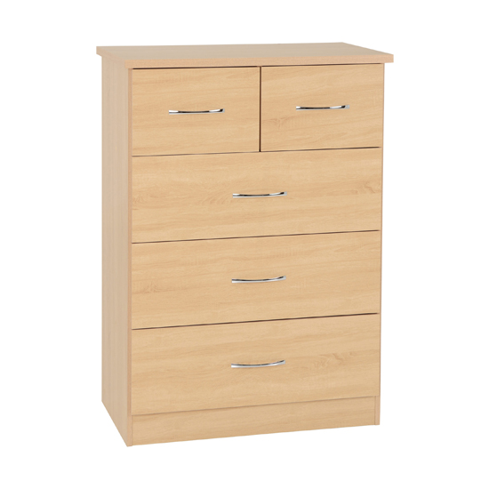 Mack Wooden Bedroom Set With 3 Doors Wardrobe In Sonoma Oak