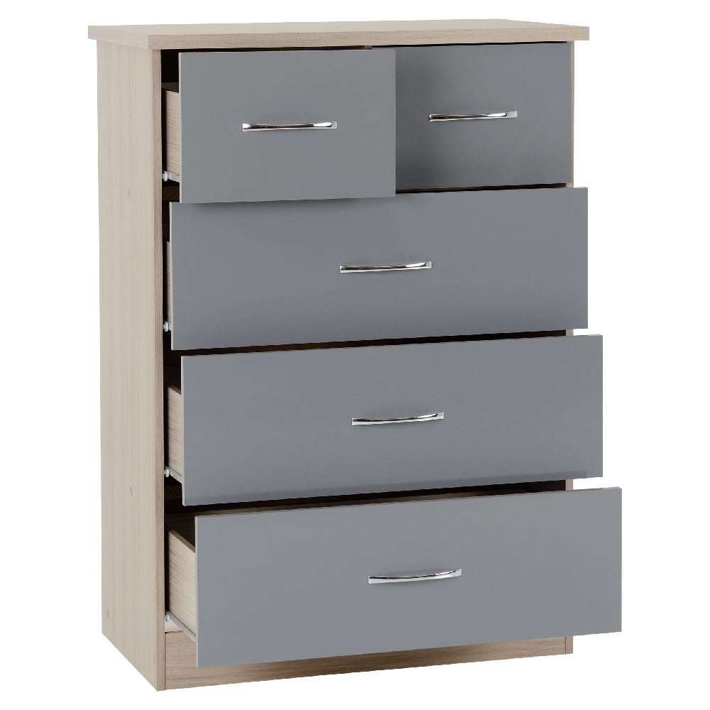 Mack Gloss Bedroom Furniture Set With 2 Doors In Grey