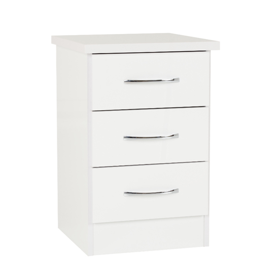 Mack Wooden Bedroom Set With 4 Doors Wardrobe White Gloss Front