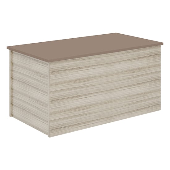 Mack High Gloss Blanket Box In Oyster And Light Oak_2