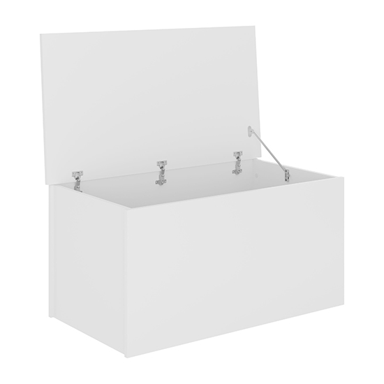 Mack High Gloss Blanket Box In White Furniture in Fashion