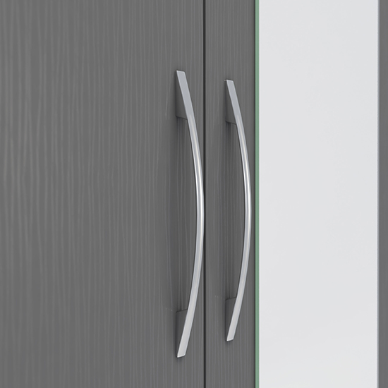 Mack Wooden Wardrobe With 2 Doors In Grey