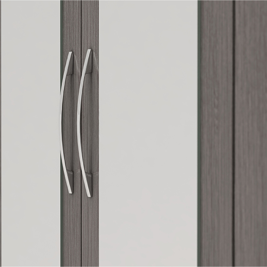 Mack Wooden Wardrobe With 3 Doors 2 Drawers In Black