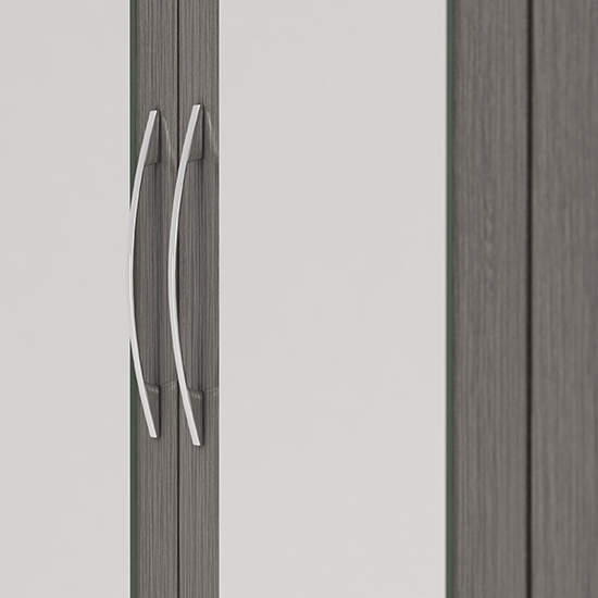 Mack Wooden Wardrobe With 4 Doors 2 Drawers In Black