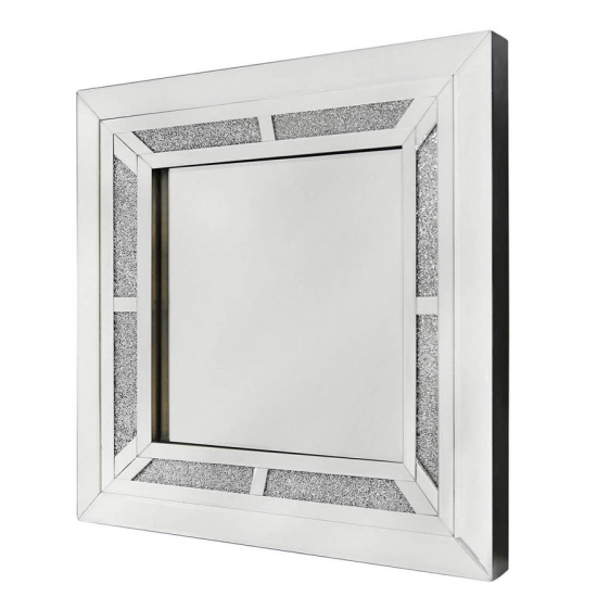 Product photograph of Mack Wall Mirror Square Small In Mirrored Frame from Furniture in Fashion
