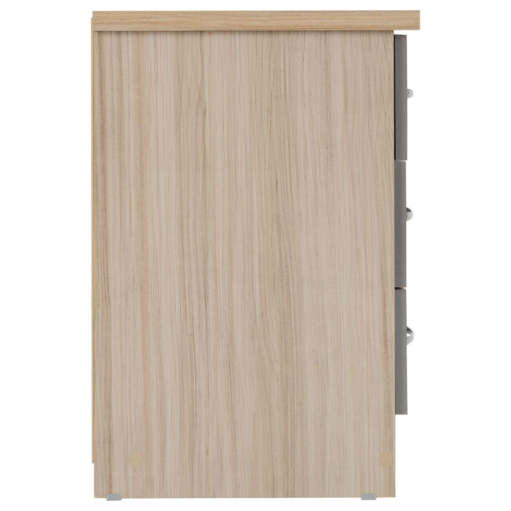 Mack Wooden Bedroom Furniture Set with 3 Doors in Grey Gloss