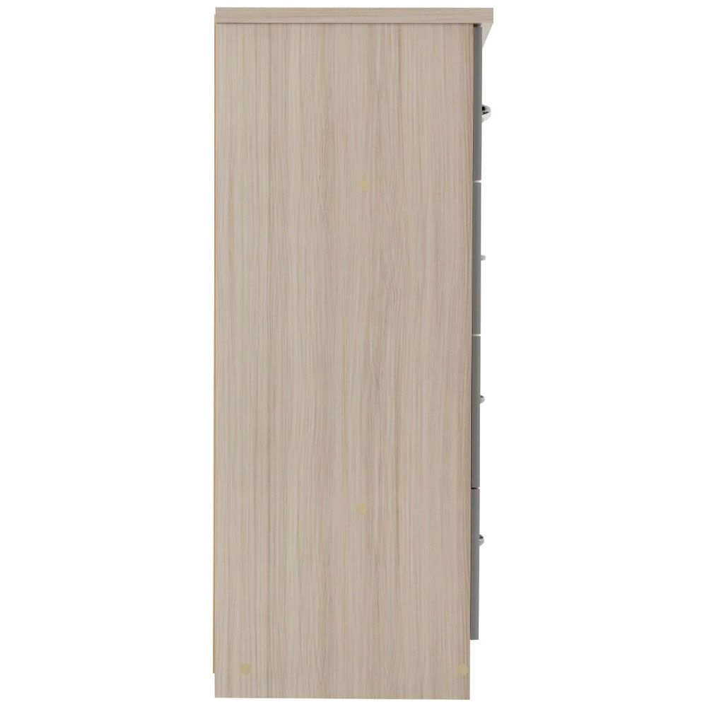 Mack Wooden Bedroom Furniture Set with 3 Doors in Grey Gloss