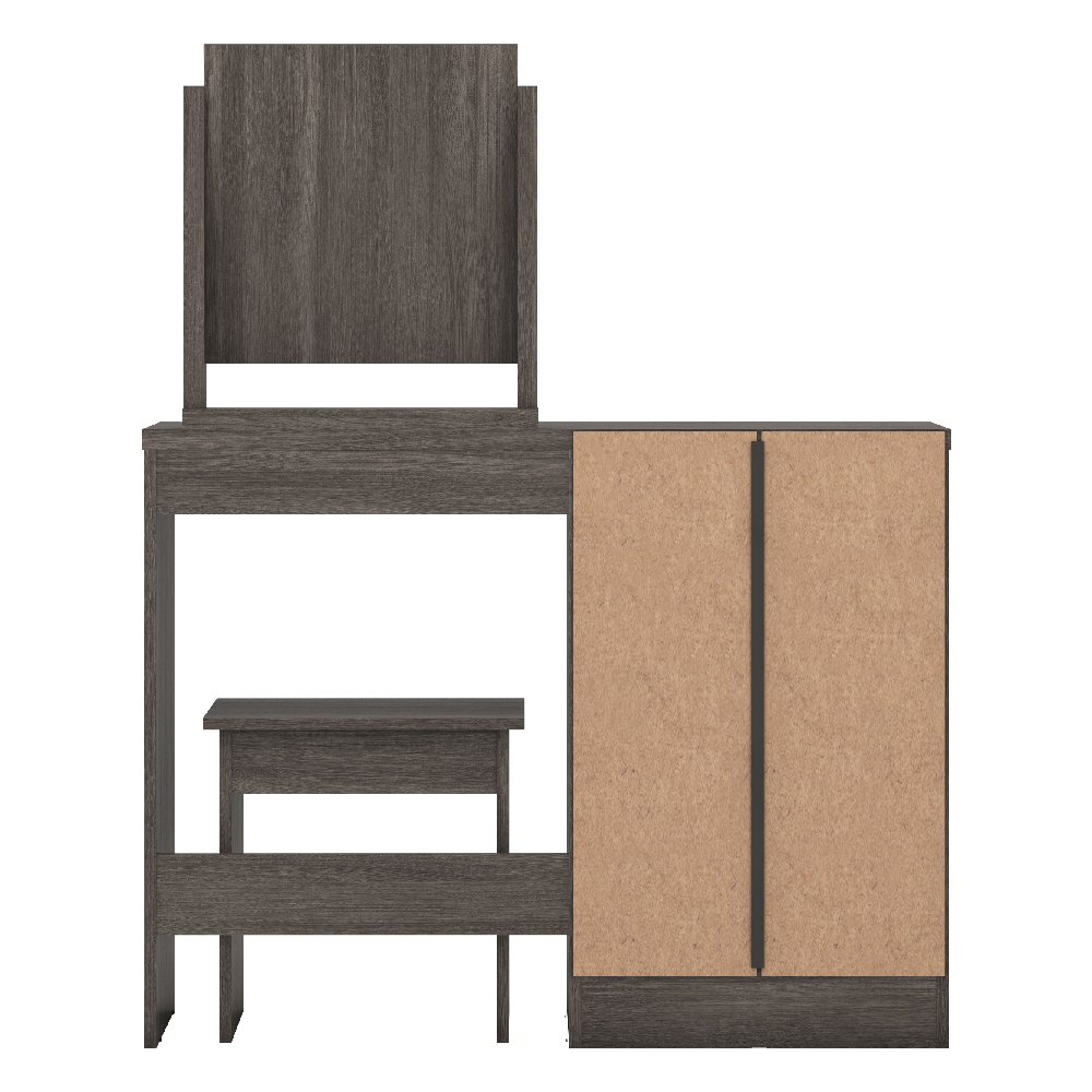 Mack Wooden Dressing Table Set With 4 Drawers In Black