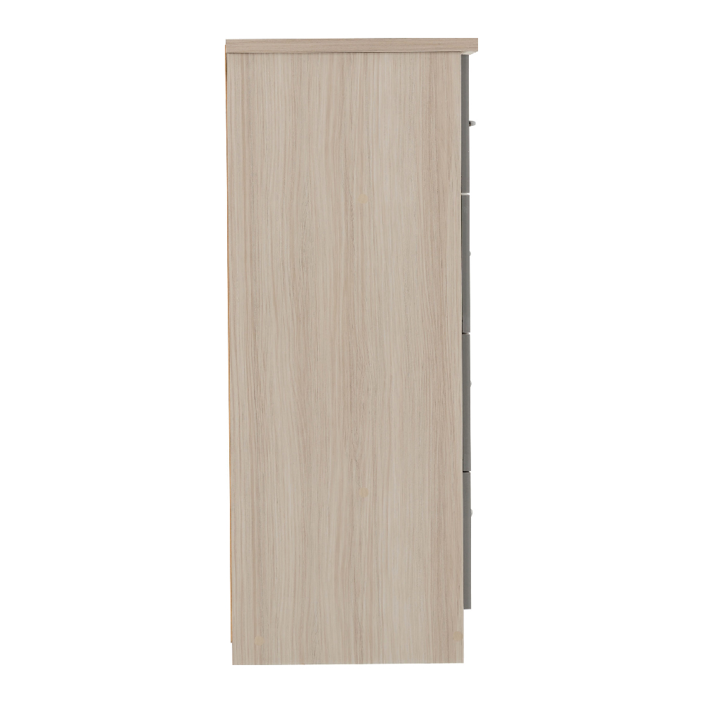 Mack Wooden Sideboard With 1 Door And Grey Gloss Front In Oak