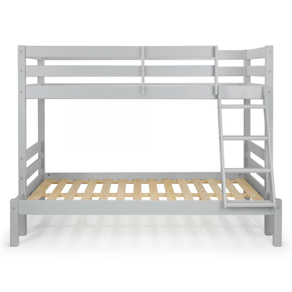 Mack Wooden Triple Sleeper Bunk Bed In Grey