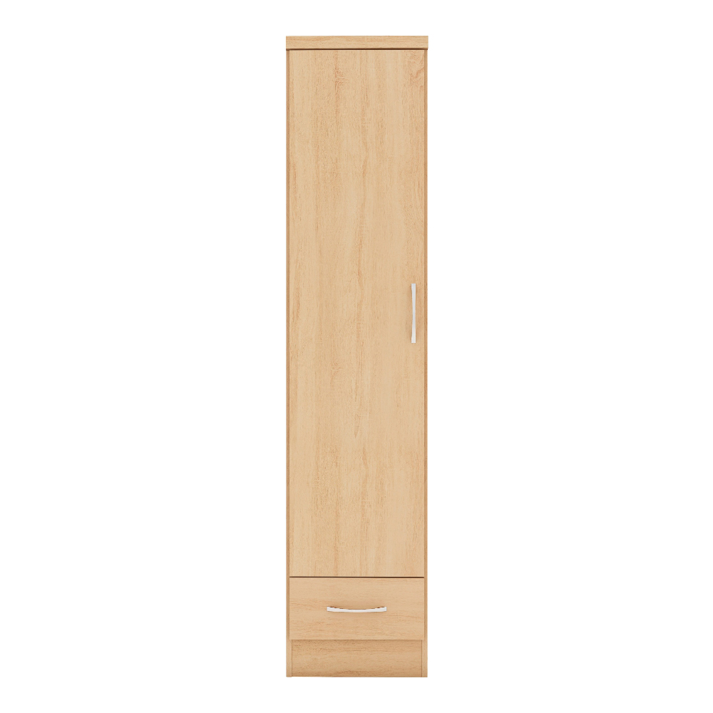 Mack Wooden Wardrobe With 1 Door 1 Drawer In Sonoma Oak