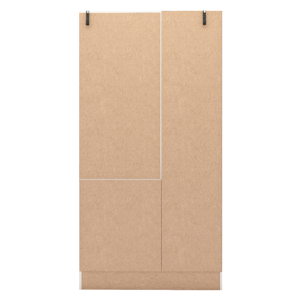 Mack Wooden Wardrobe With 1 Door And Gloss Front In White