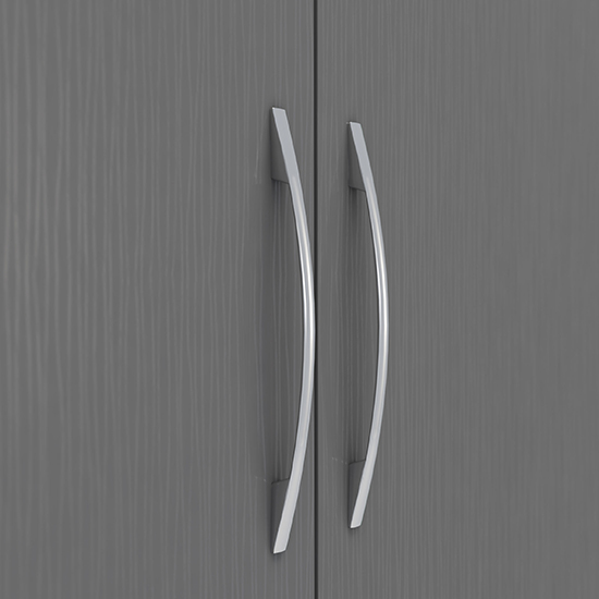 Mack Wooden Wardrobe With 2 Doors 1 Drawer In Grey