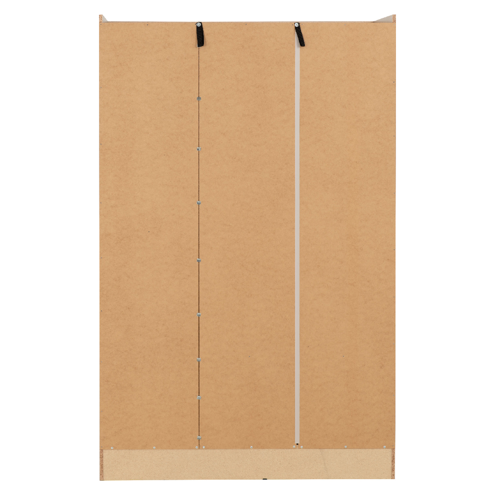 Mack Wooden Wardrobe With 3 Doors And High Gloss Front In Black
