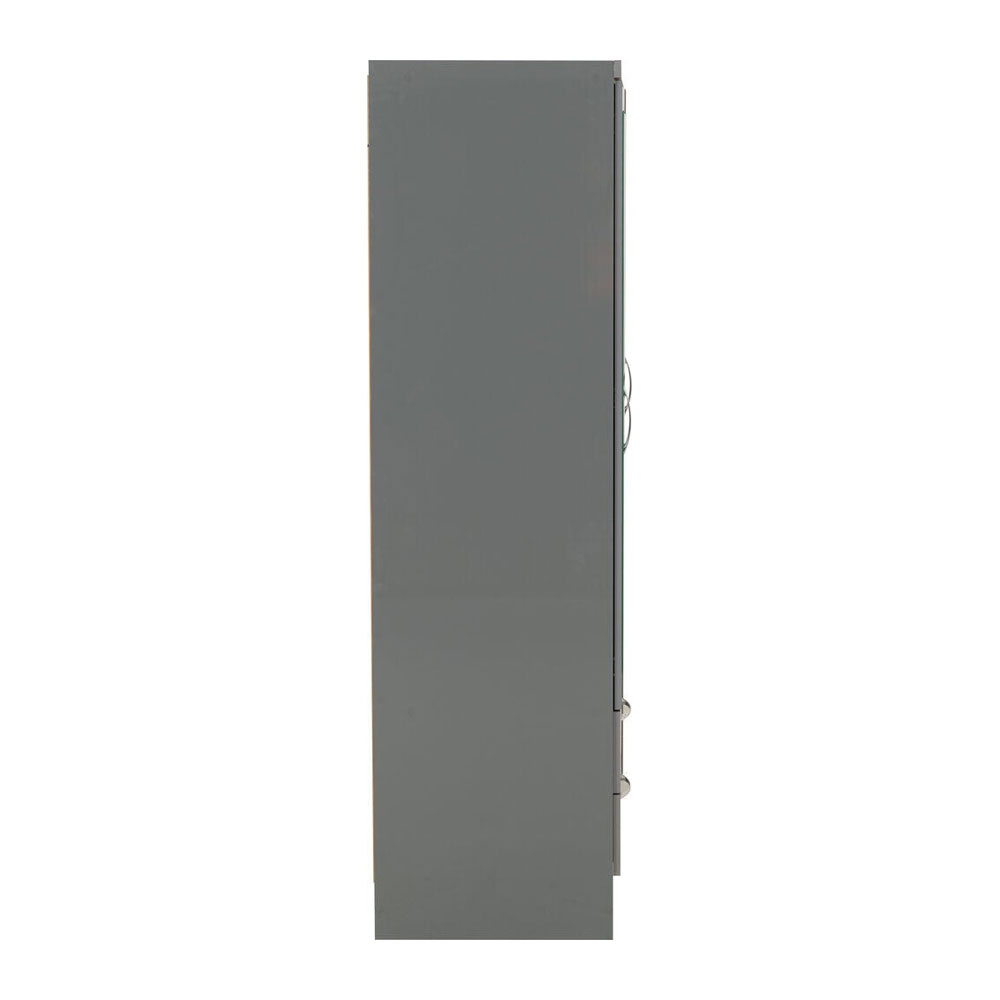Mack Wooden Wardrobe with 4 Doors in Grey Gloss