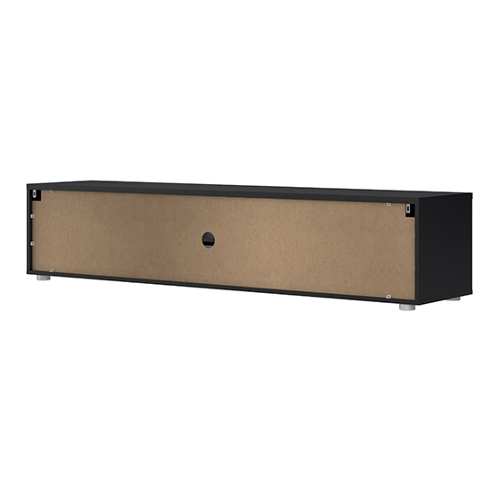 Macomb Large Wooden TV Stand With 2 Doors 1 Drawer In Black