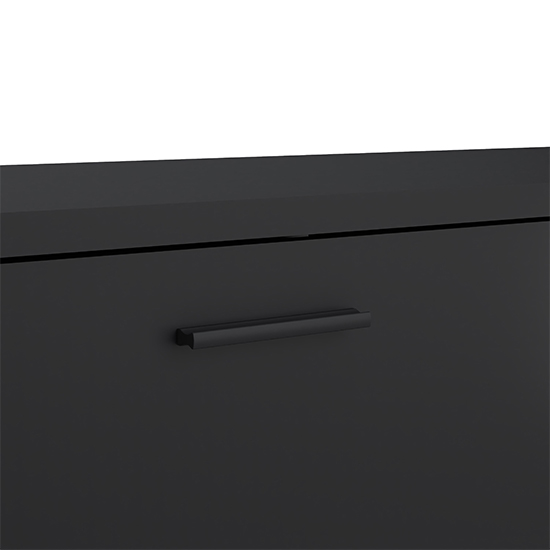 Macomb Large Wooden TV Stand With 2 Doors 1 Drawer In Black