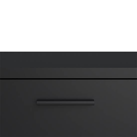 Macomb Small Wooden TV Stand With 2 Doors 1 Drawer In Black