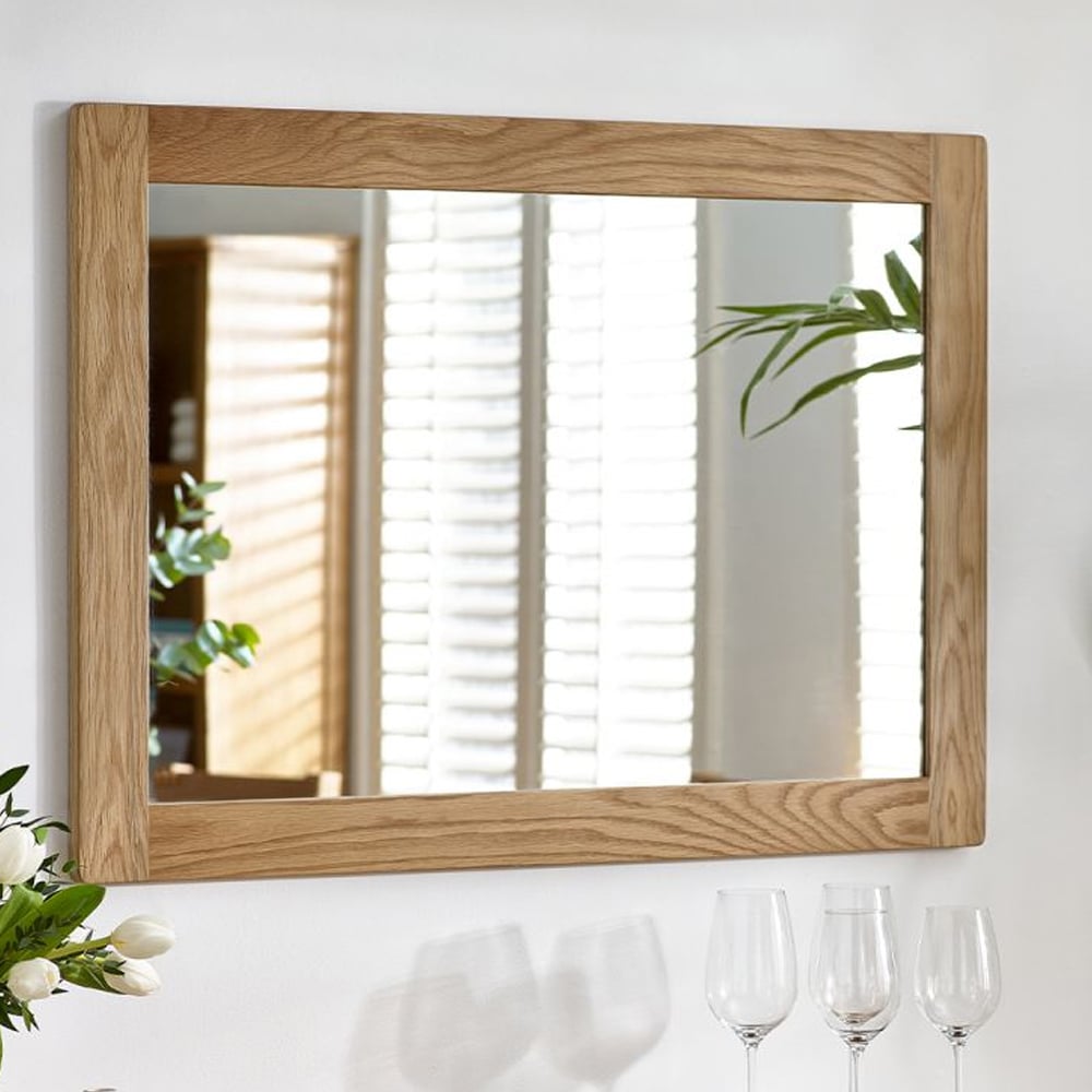 Read more about Macon bedroom wall mirror in oak frame