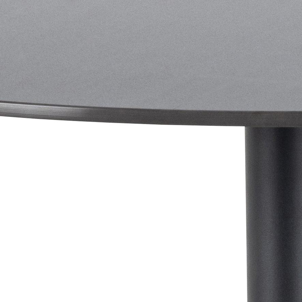 Macon Ceramic Bar Table With Steel Base In Matt Black Grantham