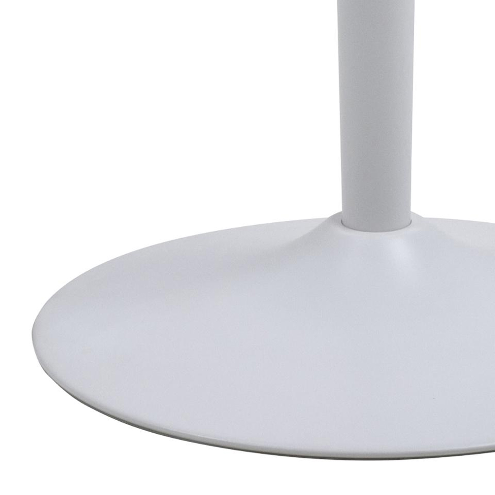 Macon Ceramic Bar Table With Steel Base In White Unico