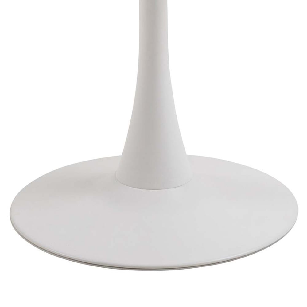 Macon Ceramic Dining Table With Steel Base In White Unico