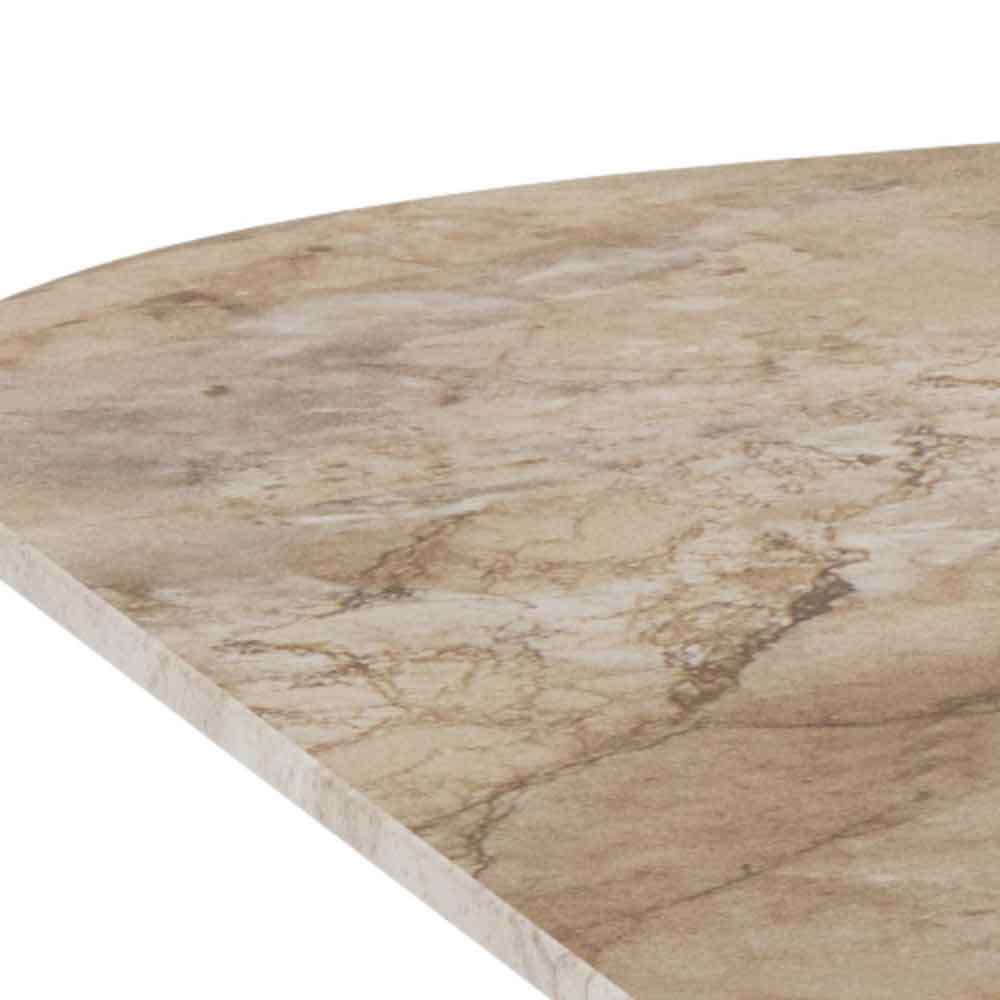 Macon Ceramic Square Dining Table With Steel Base - Aberta Brown