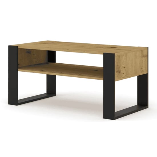 Product photograph of Macon Wooden Coffee Table Rectangular In Artisan Oak from Furniture in Fashion