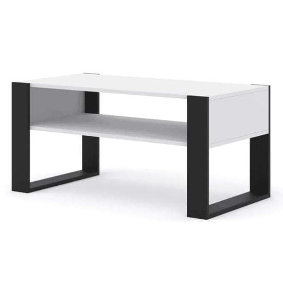 Product photograph of Macon Wooden Coffee Table Rectangular In White from Furniture in Fashion