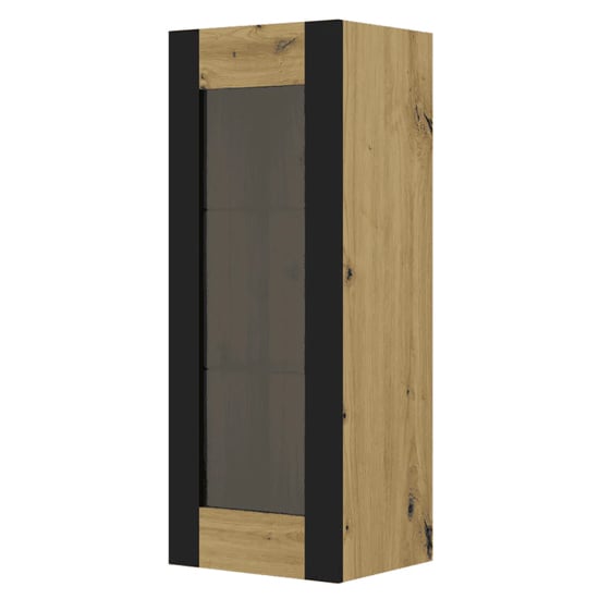 Read more about Macon wooden display cabinet wall 1 door in artisan oak