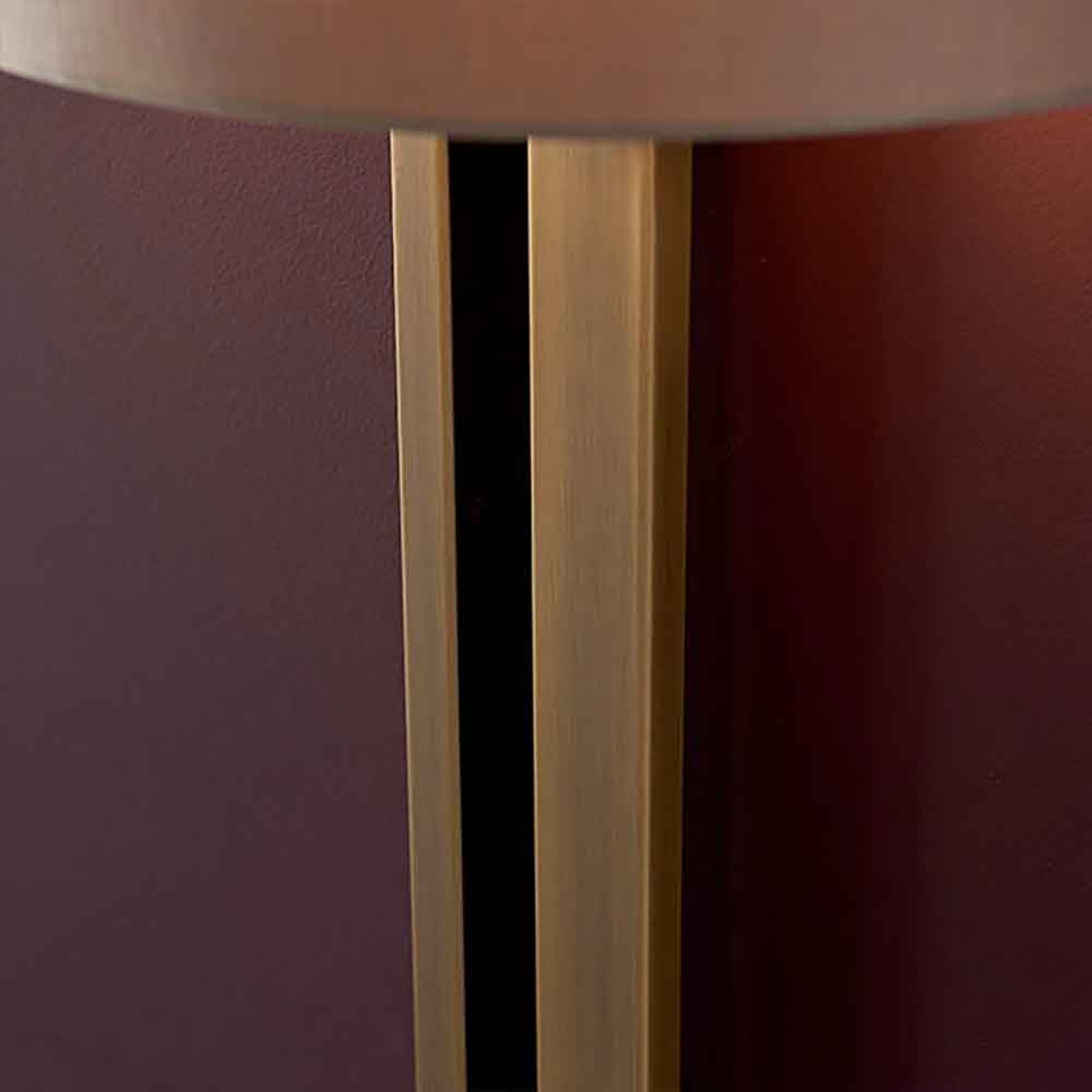 Macon Fabric Wall Light In Antique Brass