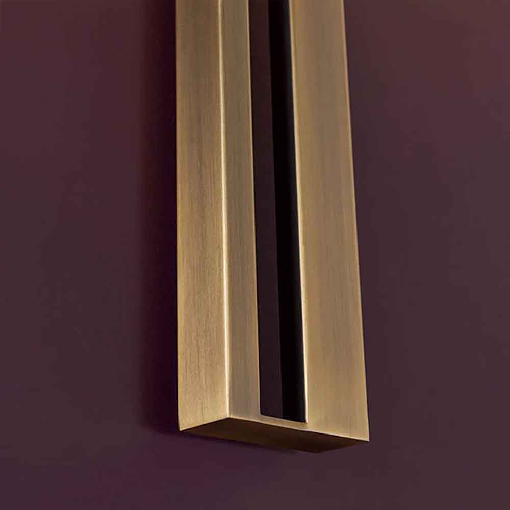 Macon Fabric Wall Light In Antique Brass