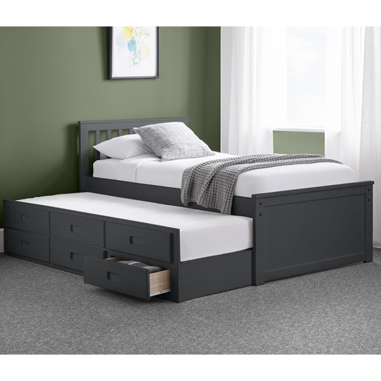 Photo of Macon single bed with underbed and drawers in anthracite