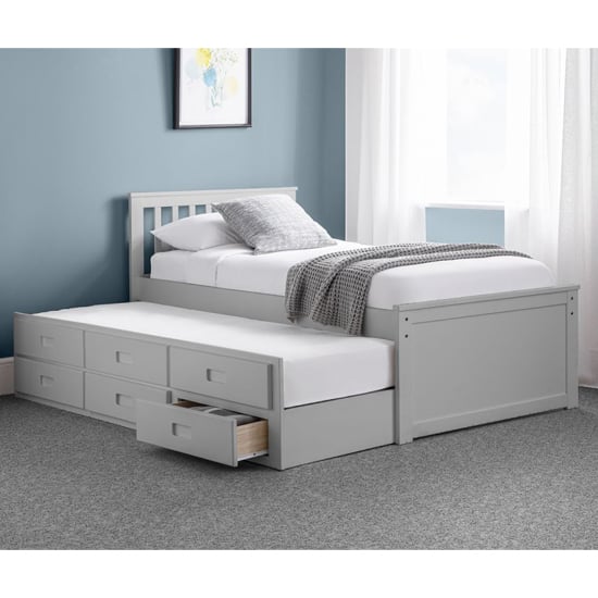 Macon Single Bed With Underbed And Drawers In Dove Grey_1
