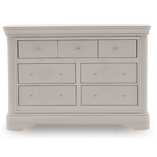 Macon Wooden Chest Of 7 Drawers In Taupe