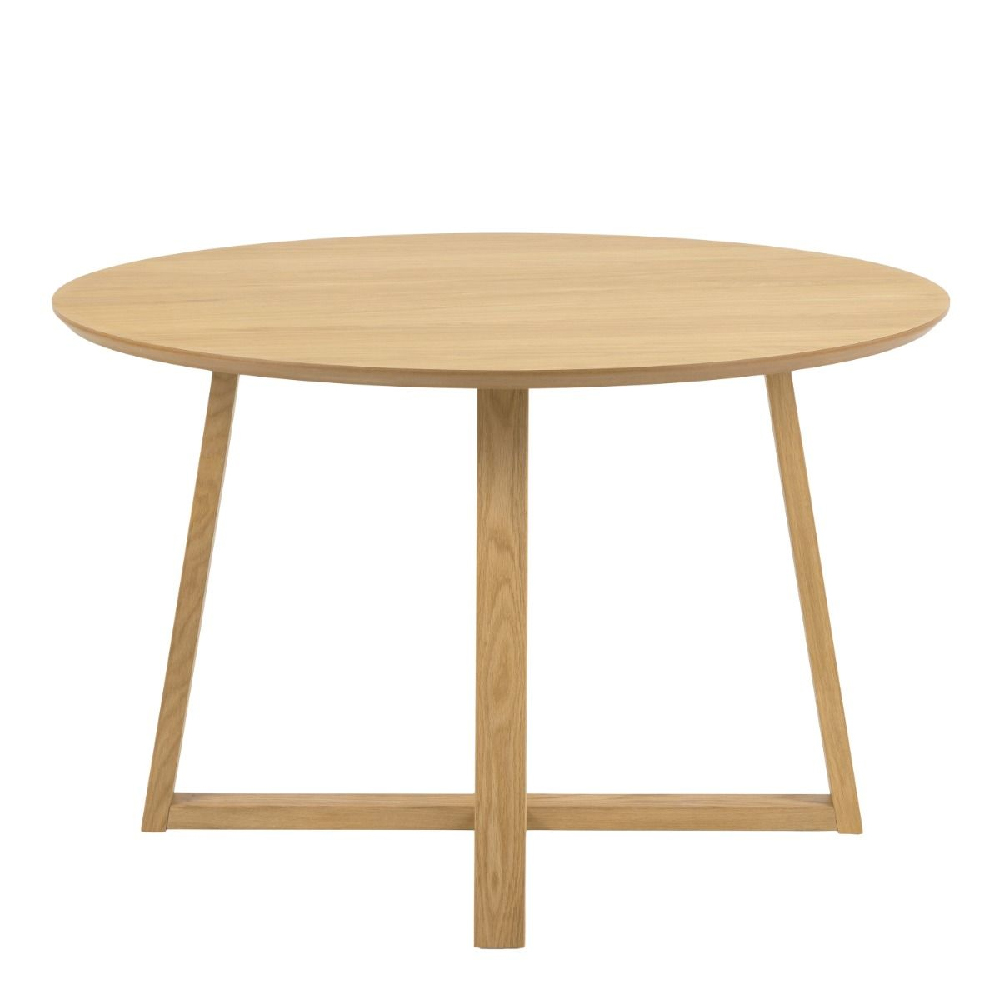 Macon Wooden Dining Table Round In Oak