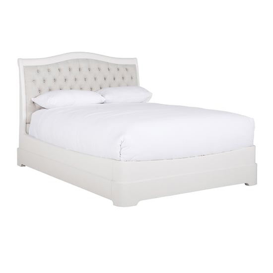 Product photograph of Macon Wooden Double Bed In White from Furniture in Fashion