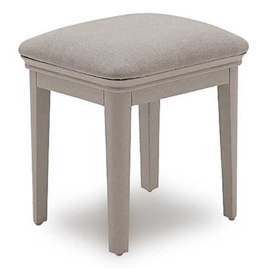 Product photograph of Macon Wooden Dressing Stool In Taupe from Furniture in Fashion