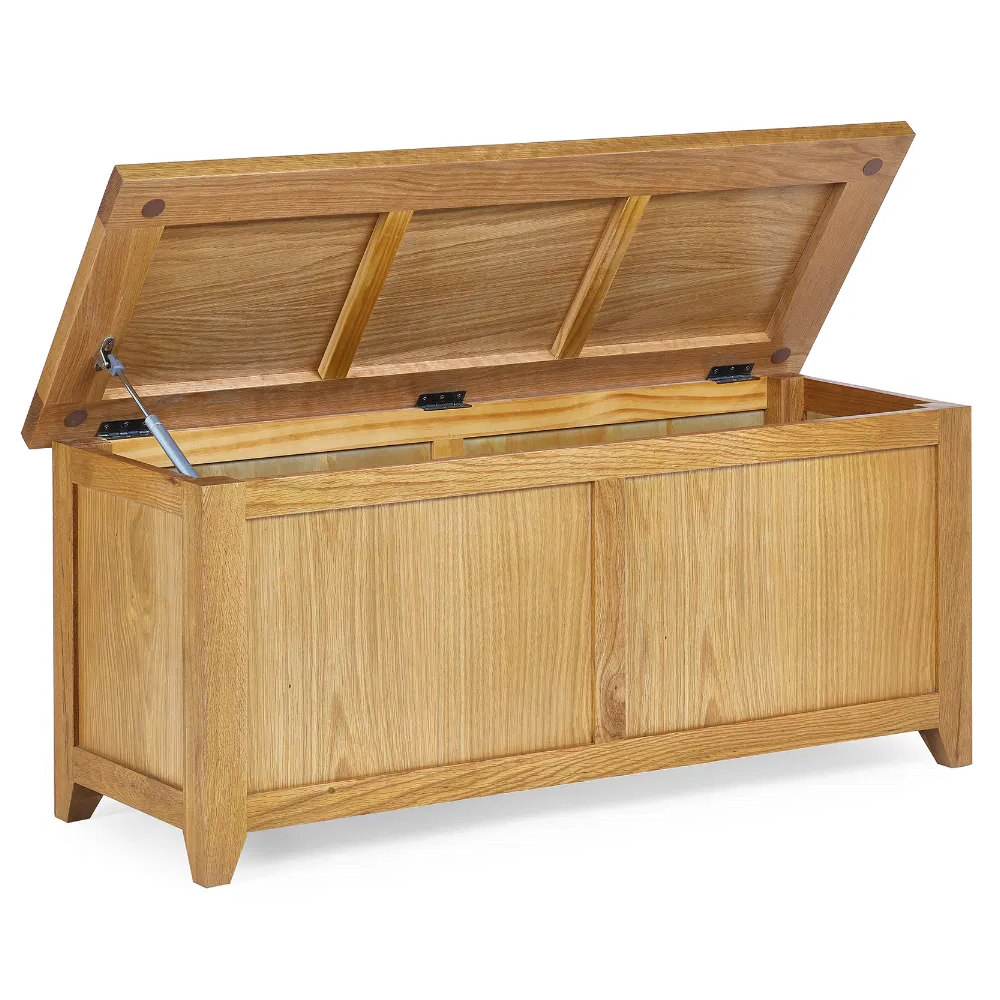 Macon Wooden Hallway Seating Storage Bench In Oak