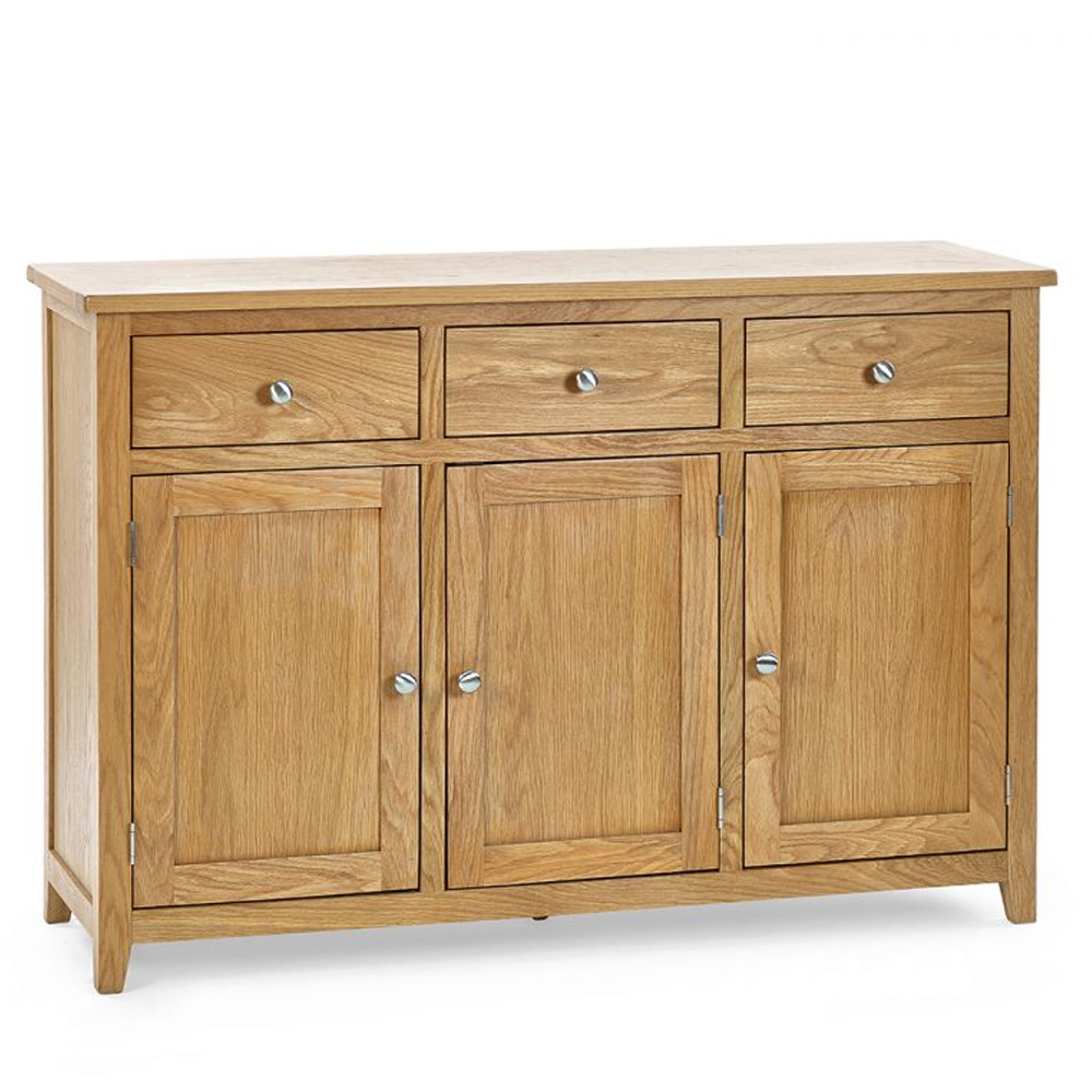 Macon Wooden Sideboard With 3 Doors 3 Drawers In Oak