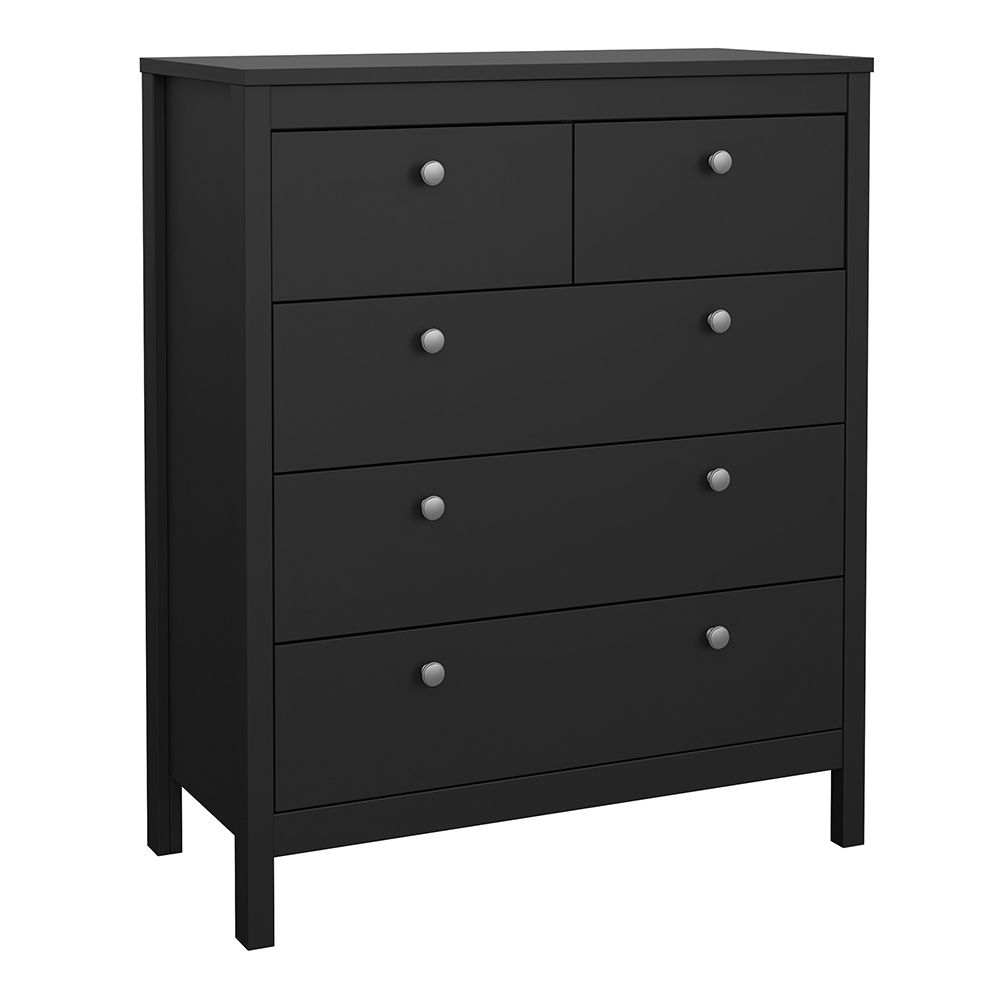 Macron Wooden Bedroom Set With 2 Door Wardrobe In Black