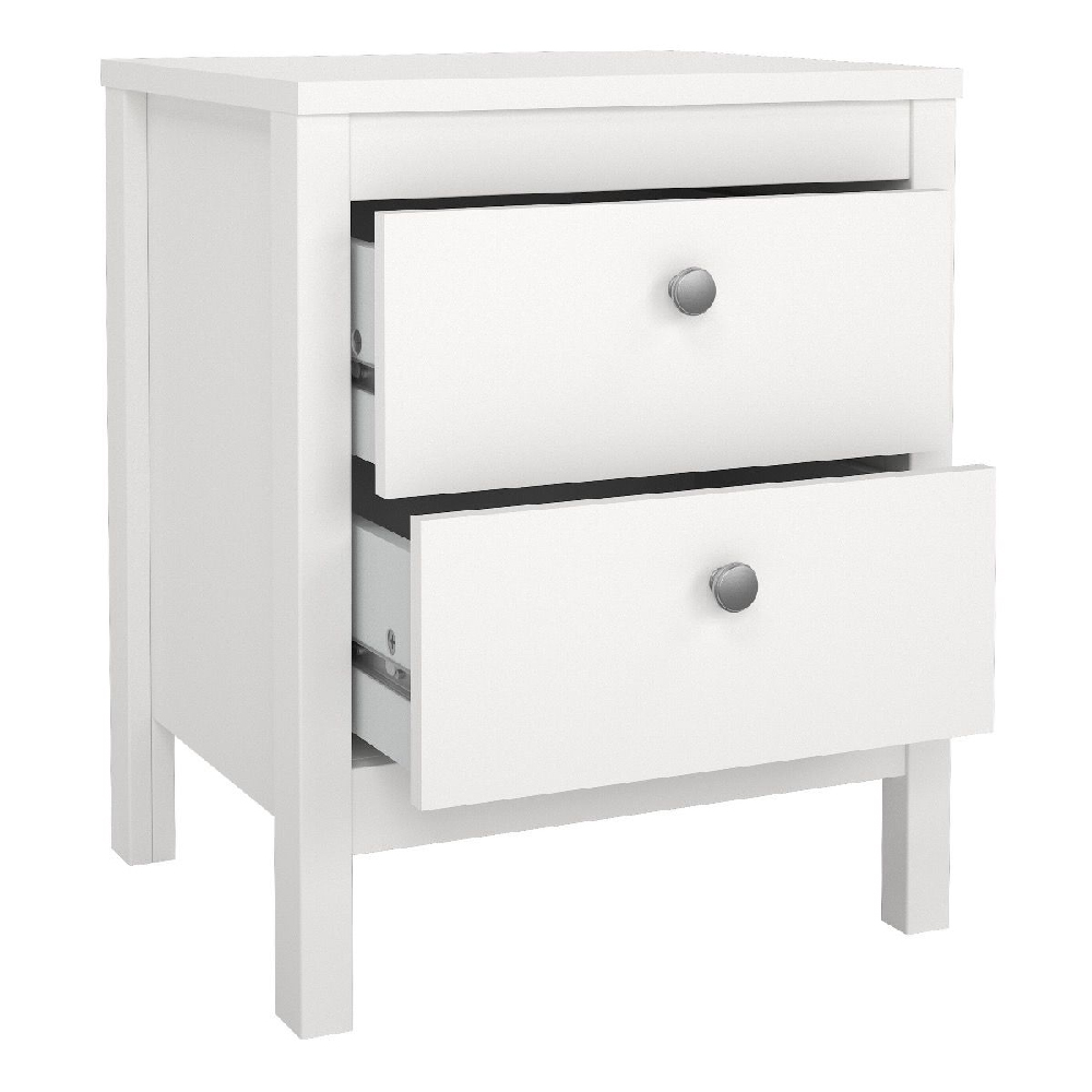 Macron Wooden Bedroom Set With 2 Door Wardrobe In White