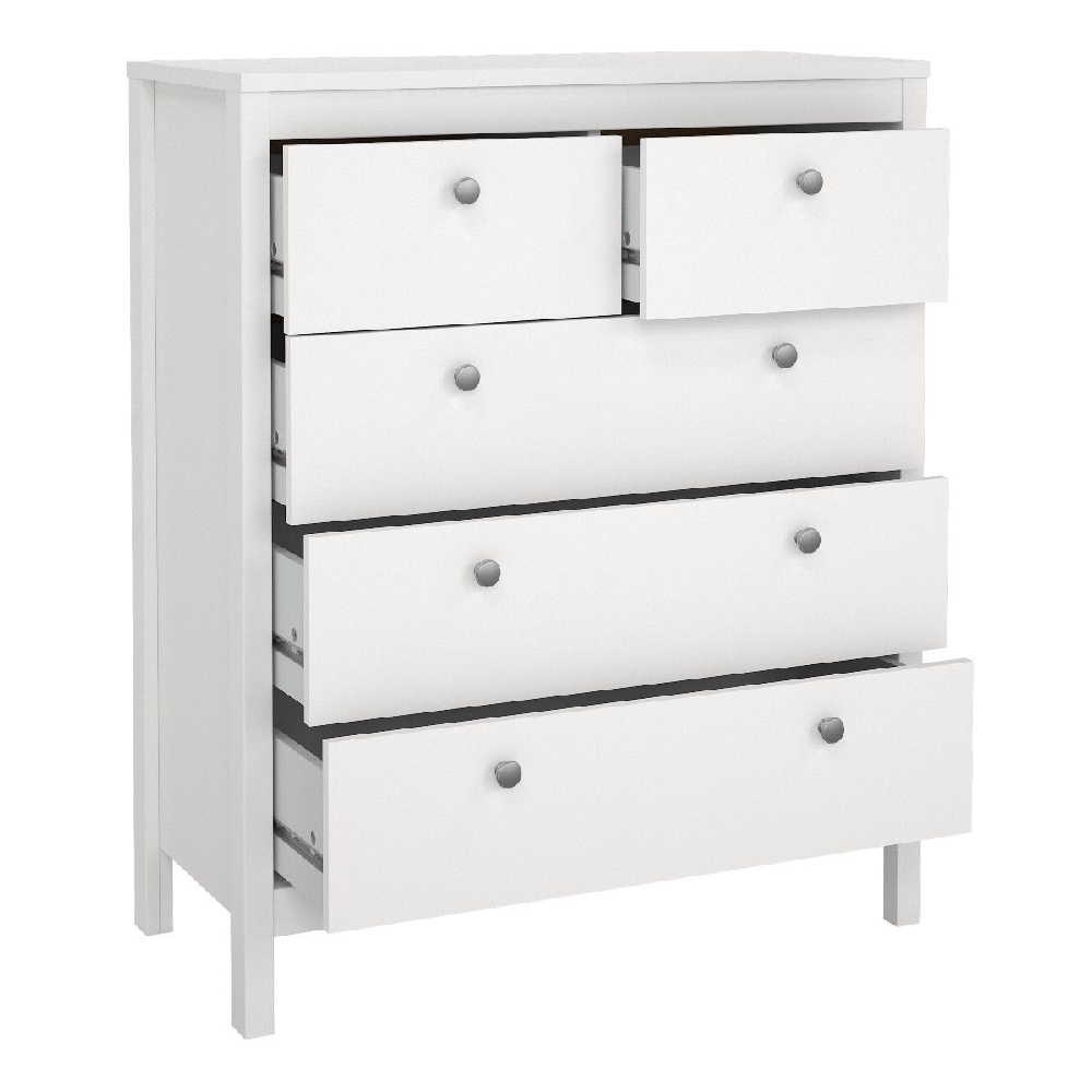 Macron Wooden Bedroom Set With 2 Door Wardrobe In White
