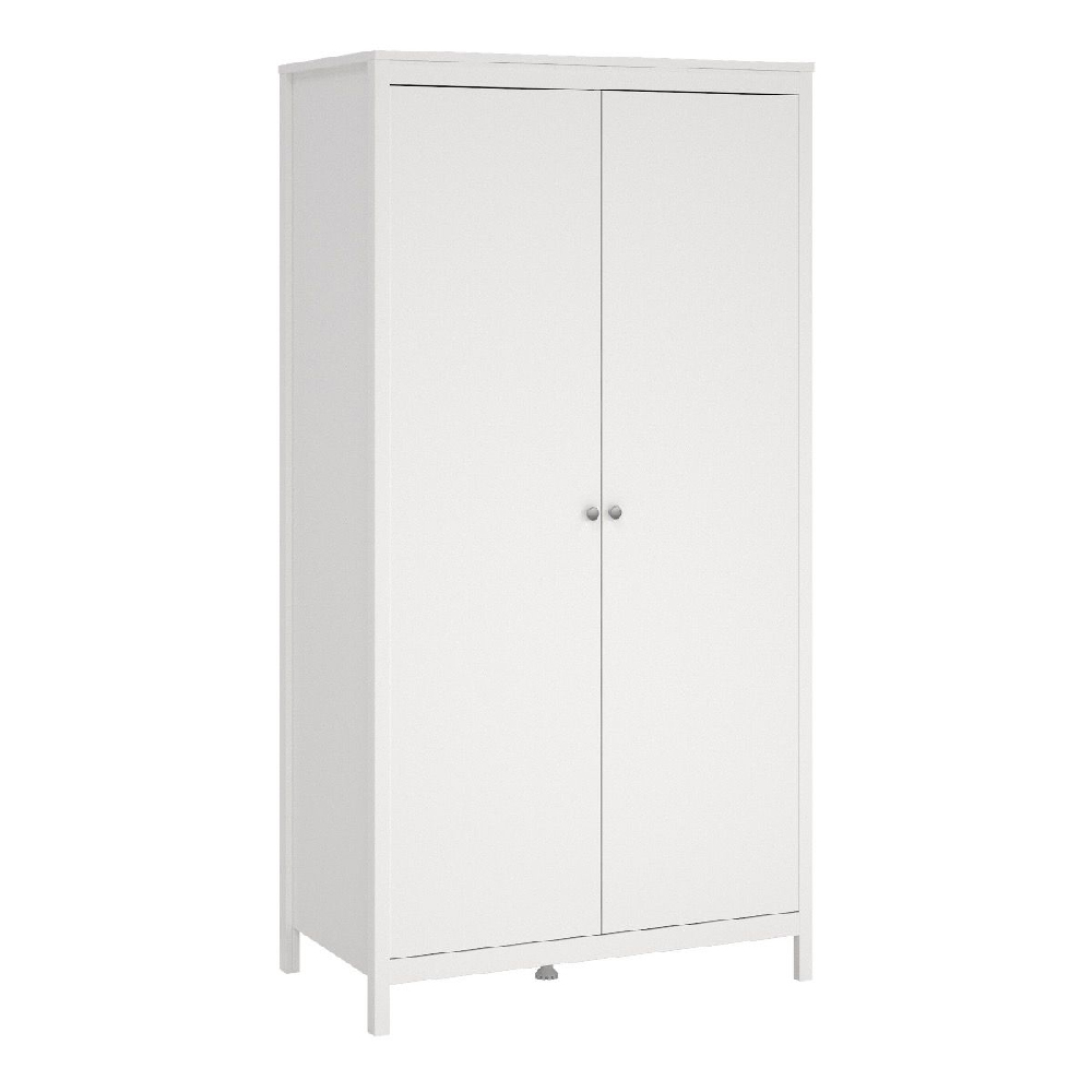 Macron Wooden Bedroom Set With 2 Door Wardrobe In White